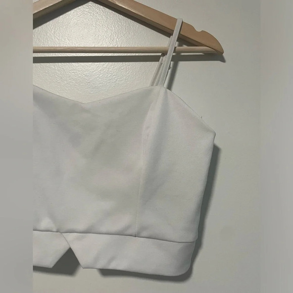 Women’s White Camisole Corset Top with Back Zip Closure -  XL - Picture 5 of 8